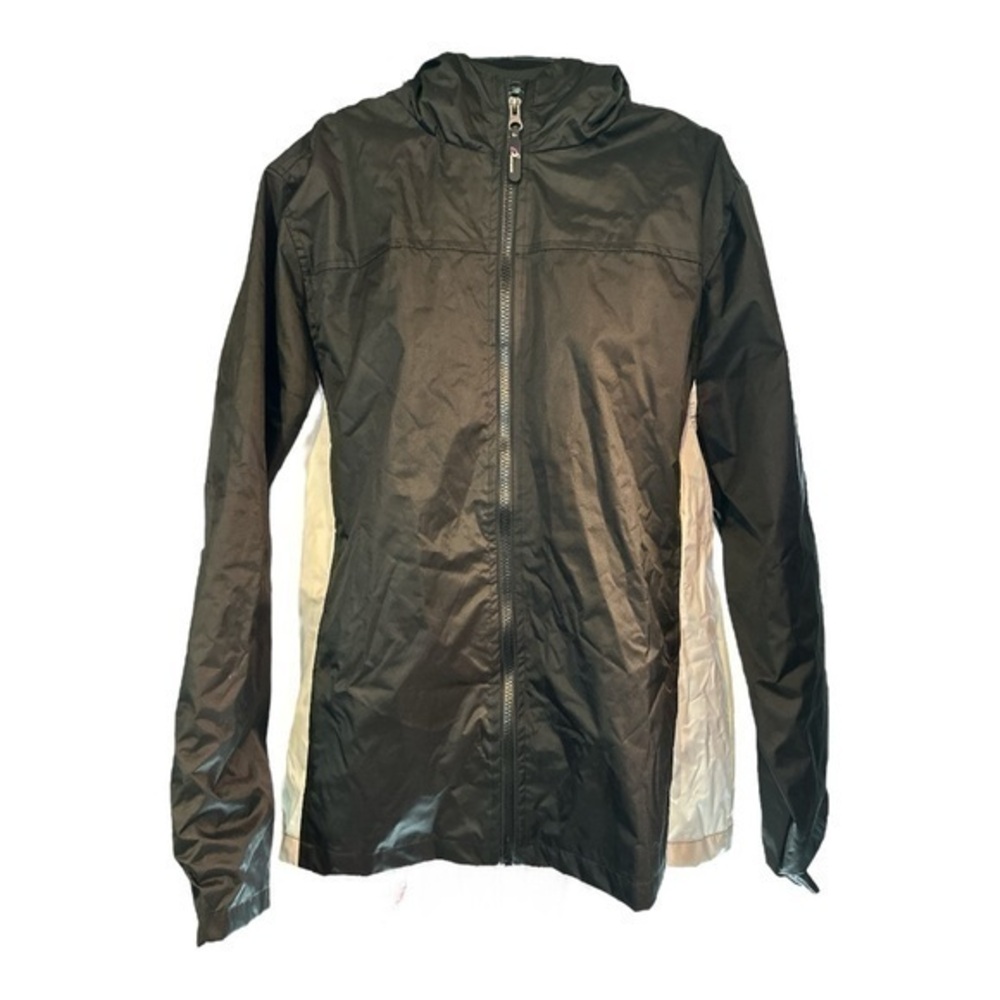 L5 Apparel Sleek Black and White Zip-Up Jacket